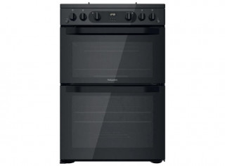 Hotpoint HDM67G0CMB 60cm Gas Double Cooker