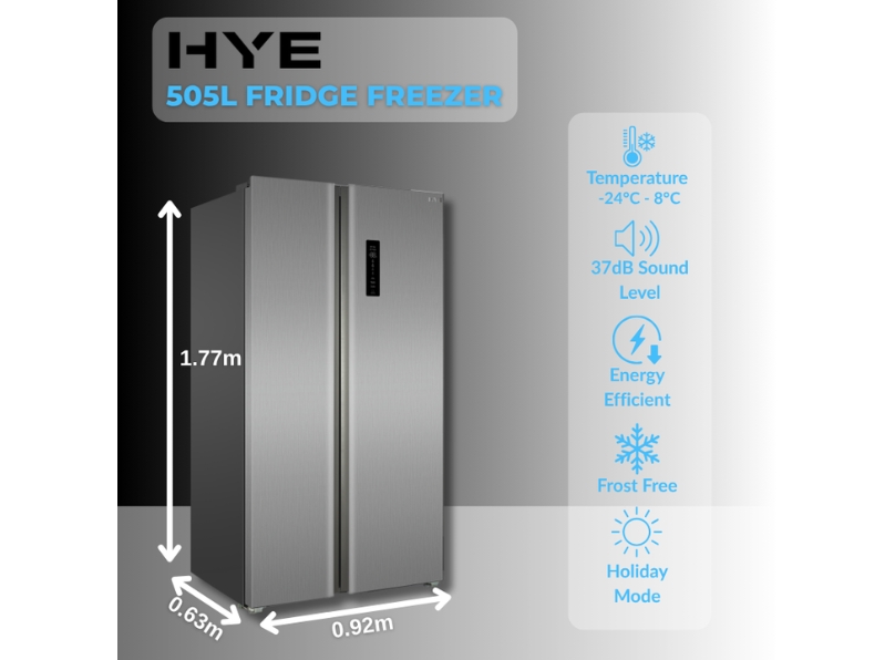 American Style Fridge Freezer - 505 Litres, No Frost | HYE