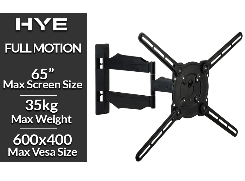 1000048496 HYE Full Motion Wall Bracket VESA 600 x 400 up to 65