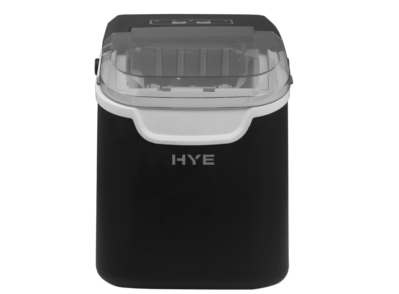 1000053217 HYE Small Compact Ice Cube Maker with LED Indicators, 12kg/24hrs, Efficient Cooling System - Black - IM12KB27