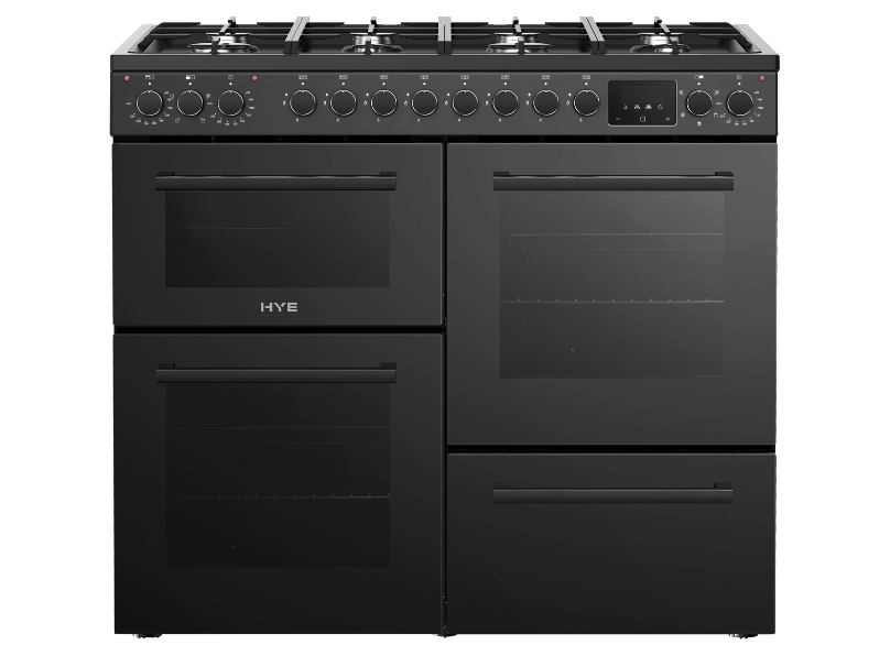 1000052890 HYE 100cm Dual Fuel Freestanding Cooker - Black - C01R100G22